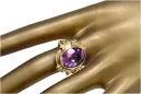 Ring Vintage Stil Amethyst 14 Karat Gelbgold vrc100y